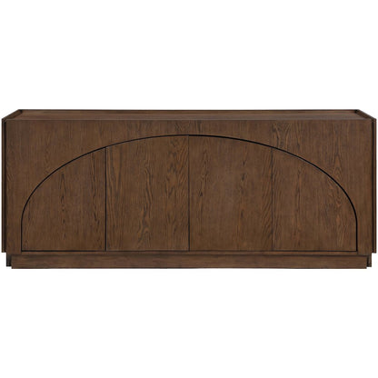 Everson Brown Oak Veneer Rubberwood Sideboard/Buffet