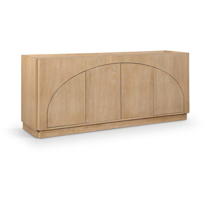 Everson Natural Oak Veneer Rubberwood Sideboard/Buffet