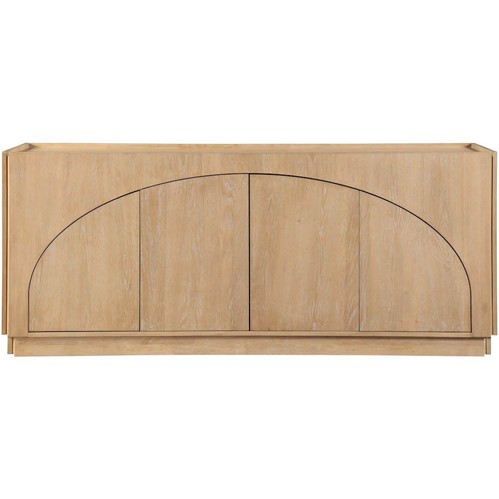 Everson Natural Oak Veneer Rubberwood Sideboard/Buffet