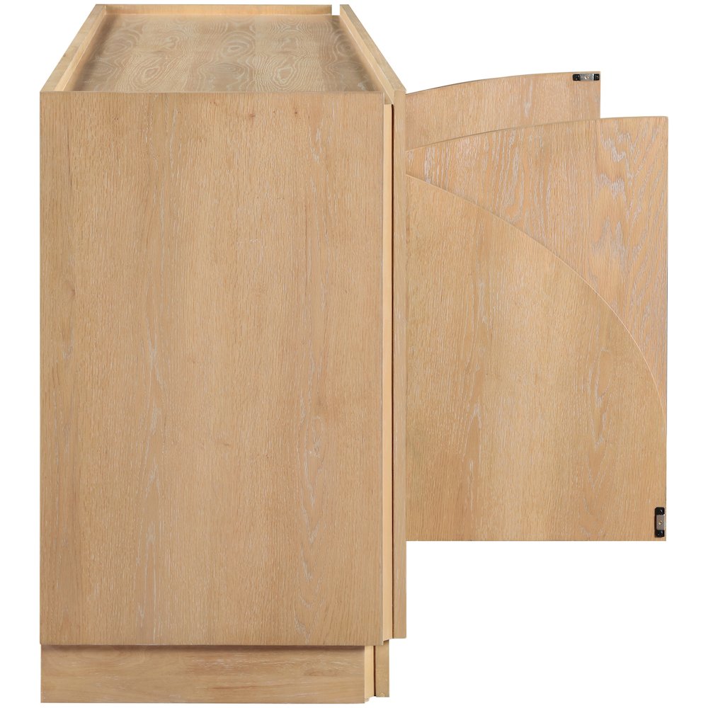 Everson Natural Oak Veneer Rubberwood Sideboard/Buffet