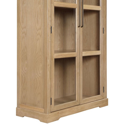 Corva Natural Solid Wood Storage Cabinet