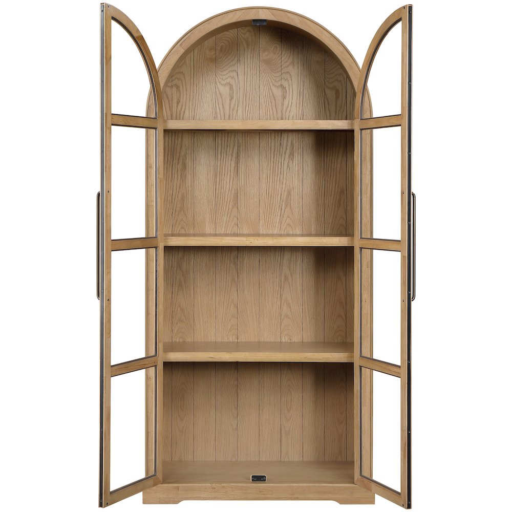 Corva Natural Solid Wood Storage Cabinet