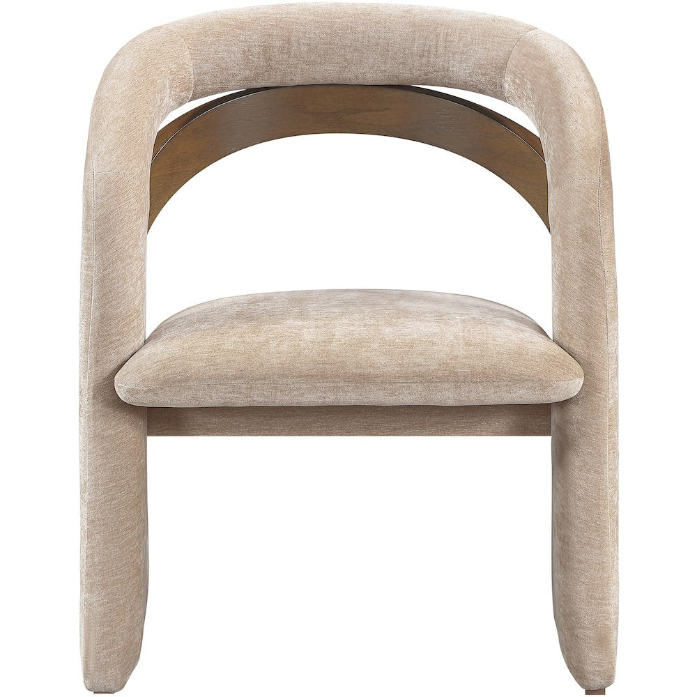 Riven Beige Fabric Upholstered Dining Chair