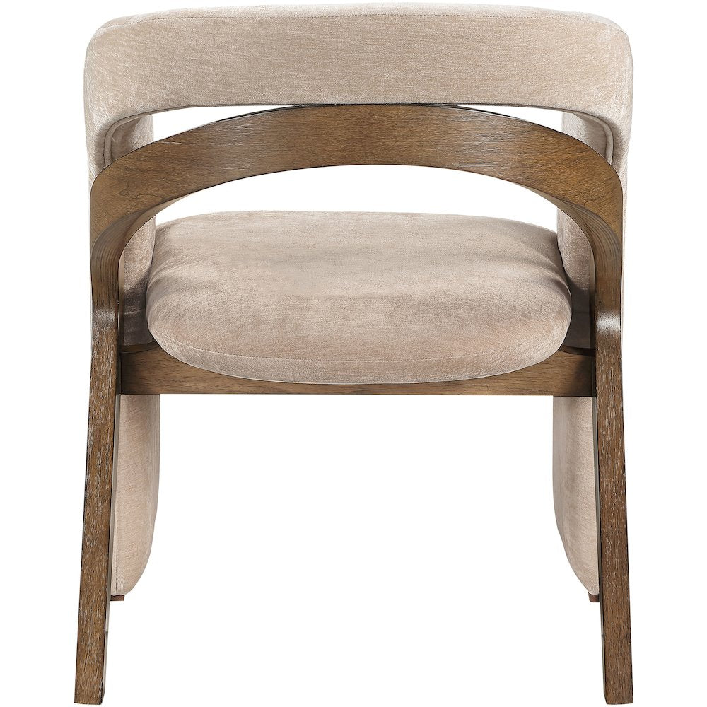 Riven Beige Fabric Upholstered Dining Chair