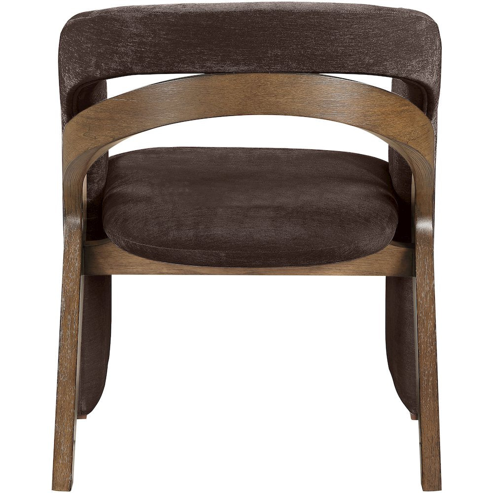 Riven Brown Fabric Upholstered Dining Chair