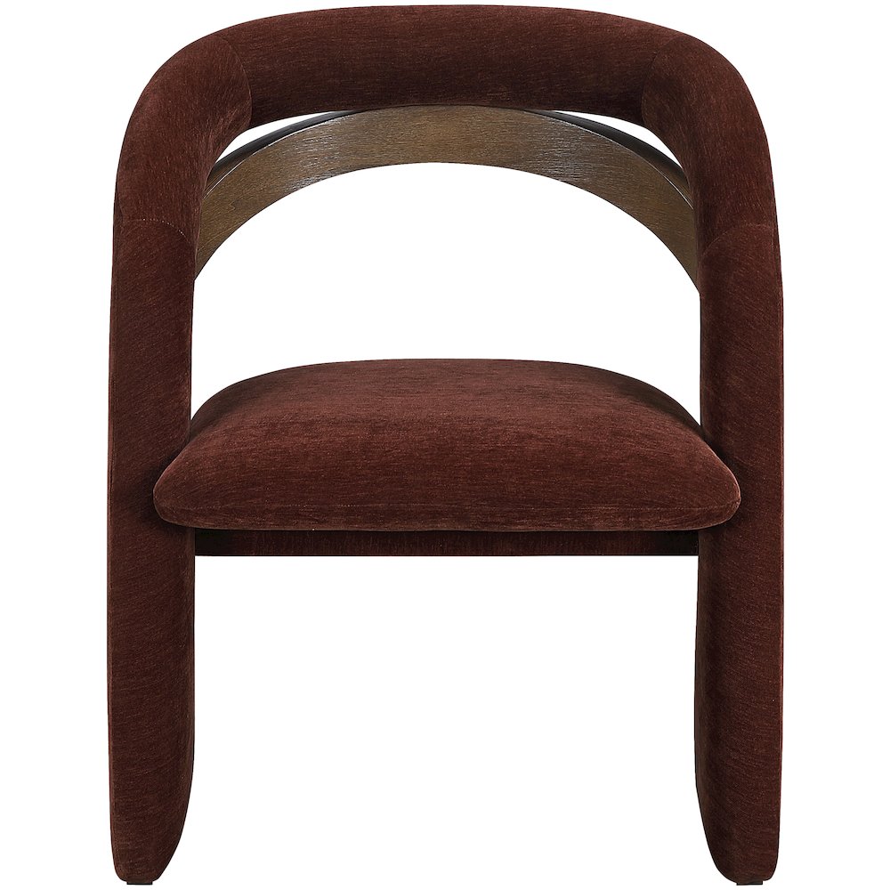 Riven Burgundy Fabric Upholstered Dining Chair