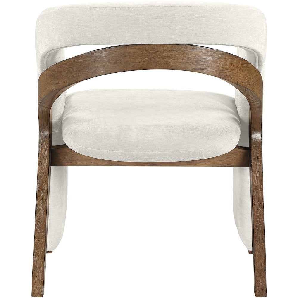 Riven Cream Fabric Upholstered Dining Chair