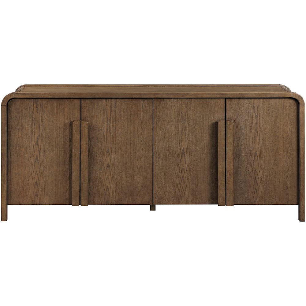Harmony Brown Oak Veneer Rubberwood Sideboard/Buffet
