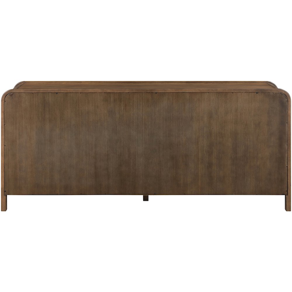 Harmony Brown Oak Veneer Rubberwood Sideboard/Buffet