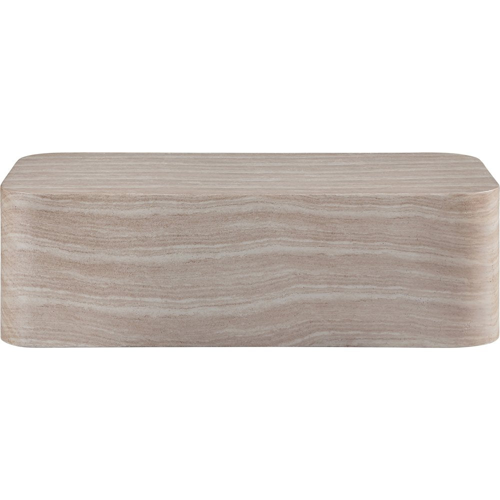 Vellon Travertine Concrete Indoor / Outdoor Coffee Table