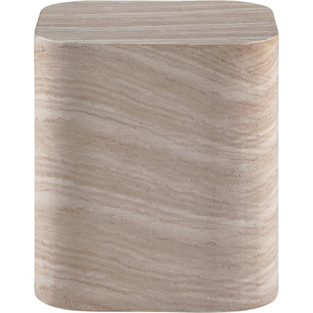 Vellon Travertine Concrete Indoor / Outdoor End / Side Table
