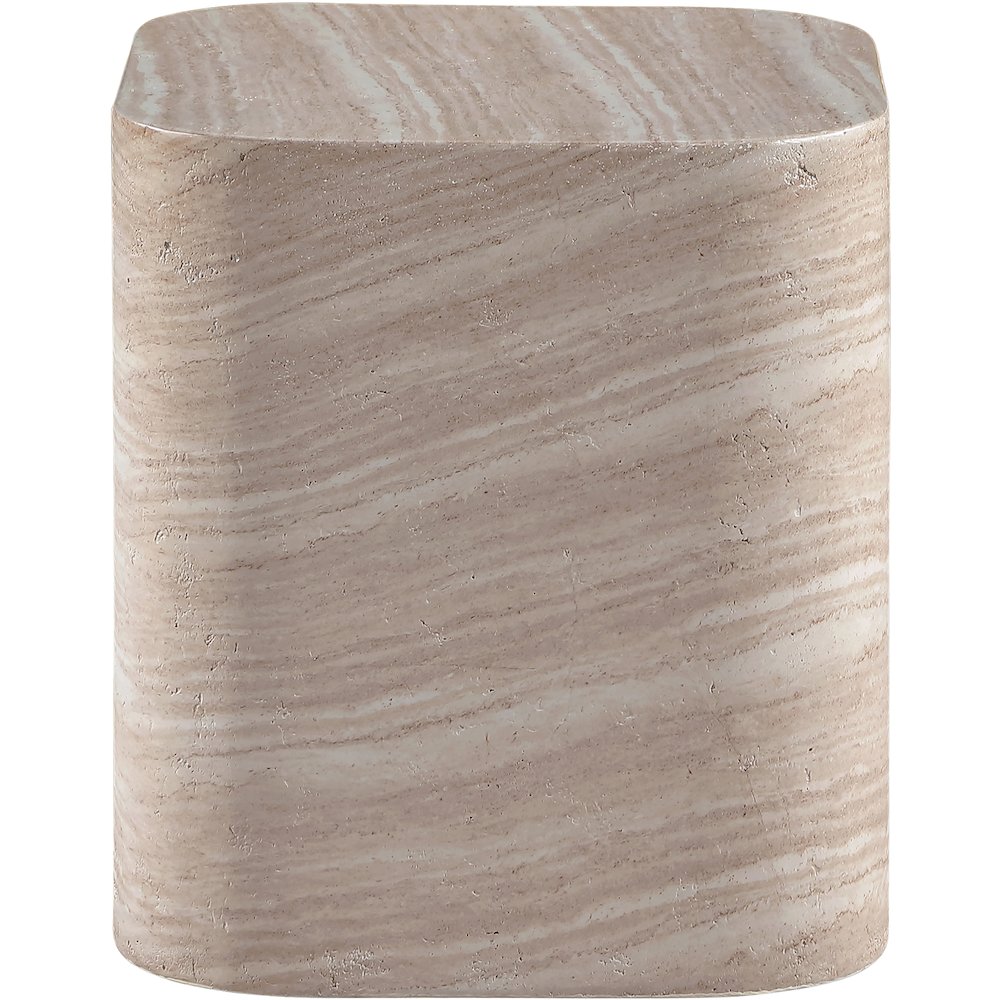 Vellon Travertine Concrete Indoor / Outdoor End / Side Table