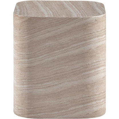 Vellon Travertine Concrete Indoor / Outdoor End / Side Table