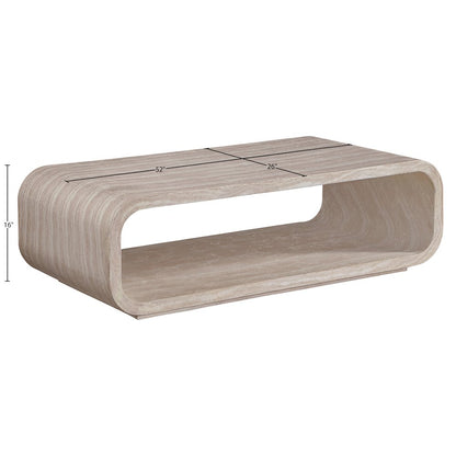 Calix Travertine Concrete Indoor / Outdoor Coffee Table