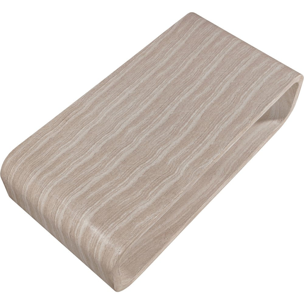 Calix Travertine Concrete Indoor / Outdoor Coffee Table
