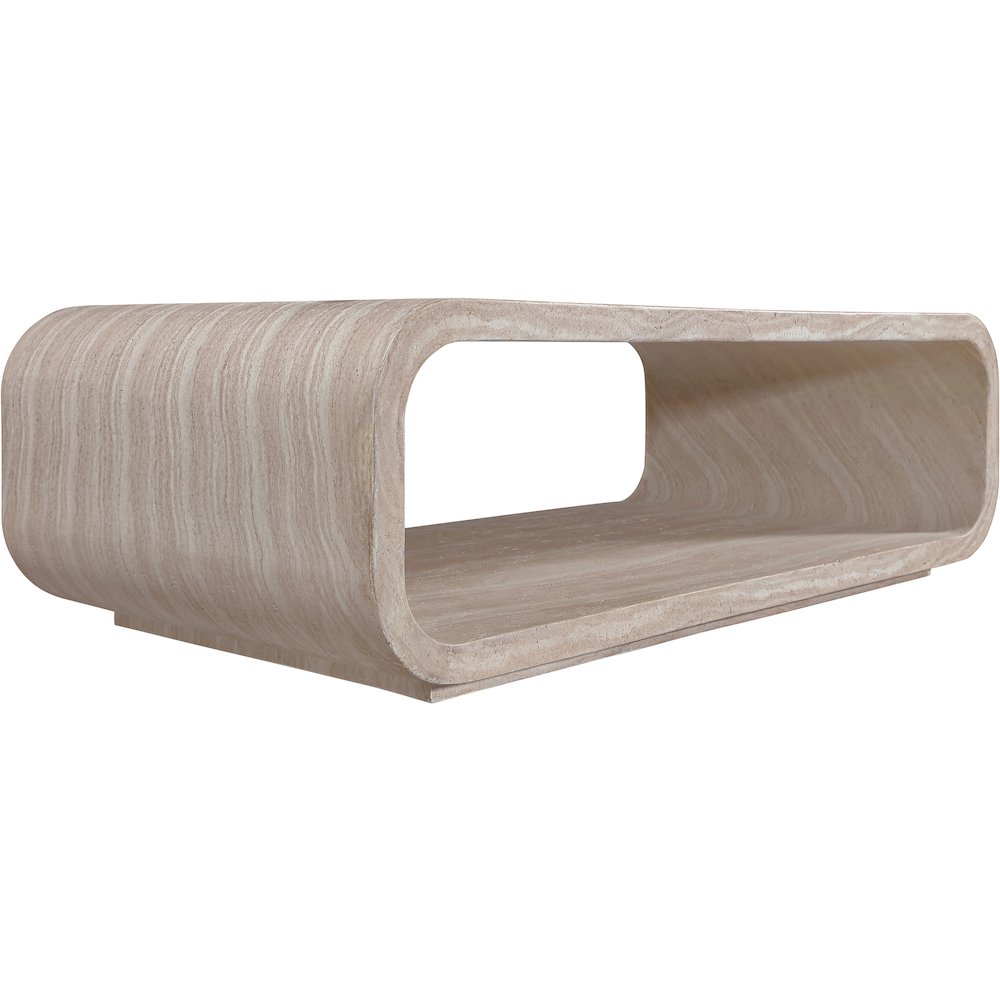 Calix Travertine Concrete Indoor / Outdoor Coffee Table