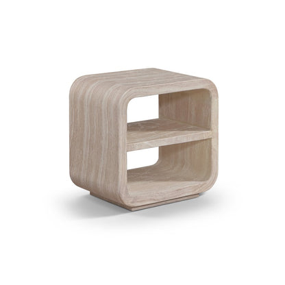 Calix Travertine Concrete Indoor / Outdoor End / Side Table