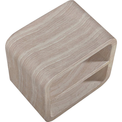 Calix Travertine Concrete Indoor / Outdoor End / Side Table