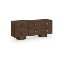 Bubble Brown Rubberwood with Oak Veneer Sideboard/Buffet