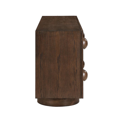 Bubble Brown Rubberwood with Oak Veneer Sideboard/Buffet