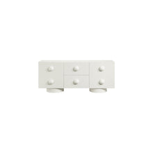 Bubble Cream Rubberwood with Oak Veneer Sideboard/Buffet