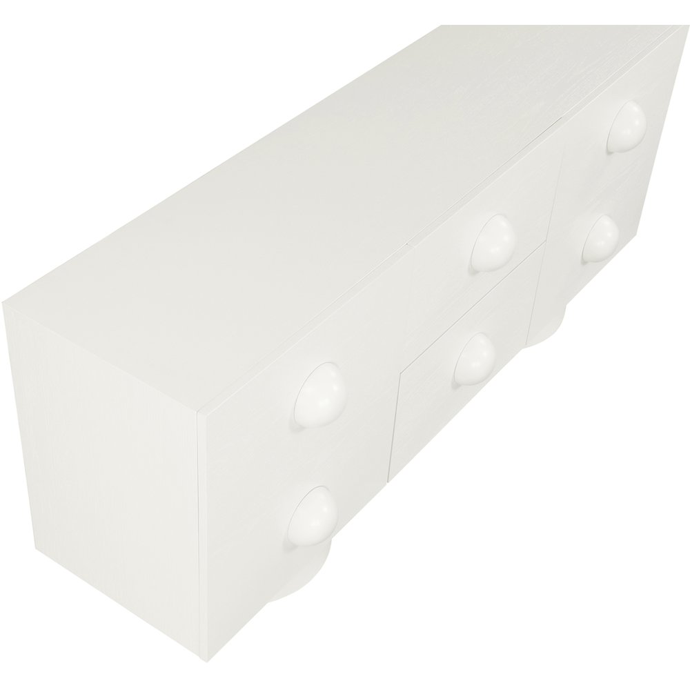 Bubble Cream Rubberwood with Oak Veneer Sideboard/Buffet