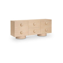 Bubble Natural Rubberwood with Oak Veneer Sideboard/Buffet