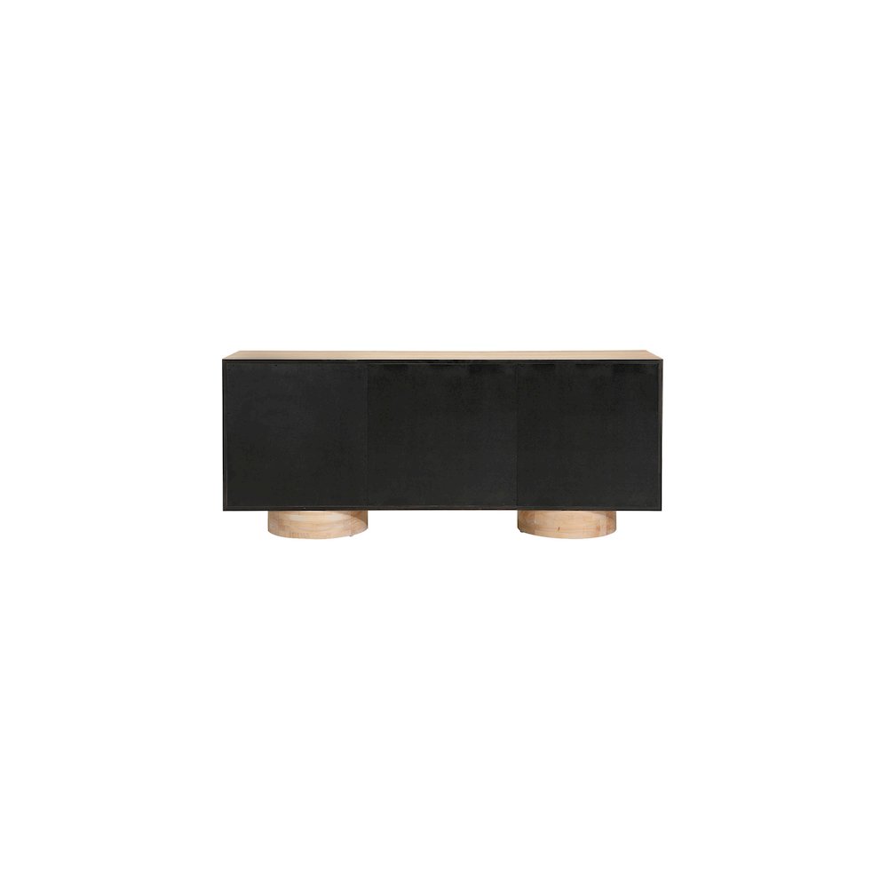 Bubble Natural Rubberwood with Oak Veneer Sideboard/Buffet