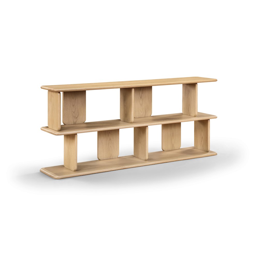 Nexa Natural Solid Wood And Oak Veneer Media Console