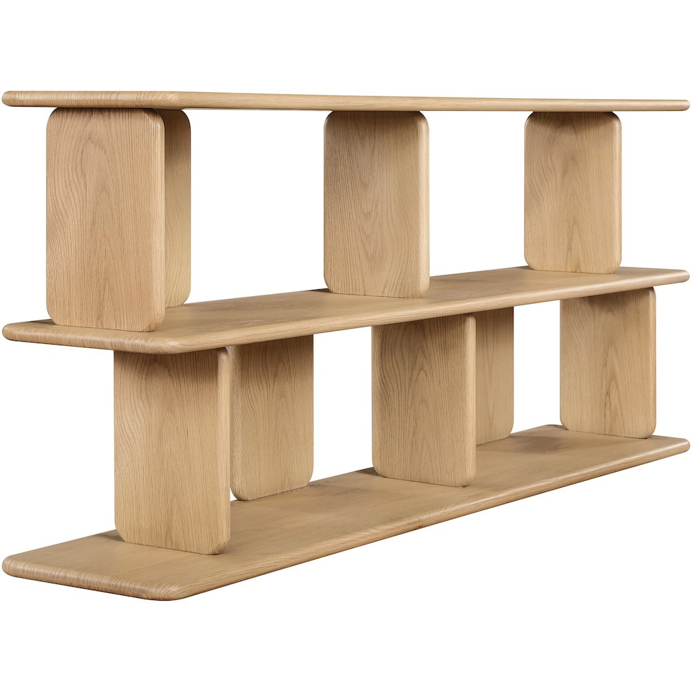 Nexa Natural Solid Wood And Oak Veneer Media Console