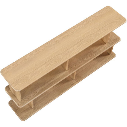 Nexa Natural Solid Wood And Oak Veneer Media Console