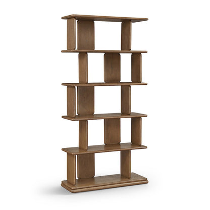 Nexa Brown Solid Wood And Oak Veneer Bookcase