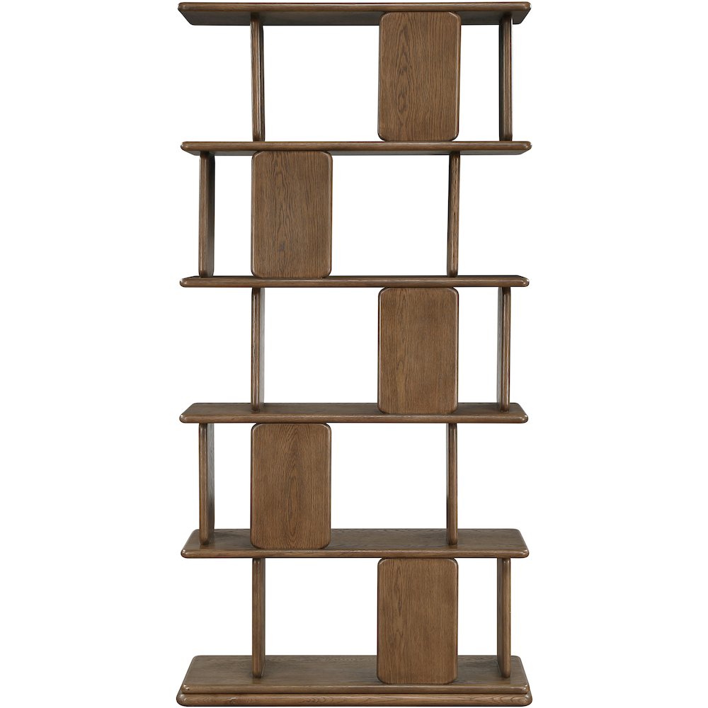 Nexa Brown Solid Wood And Oak Veneer Bookcase