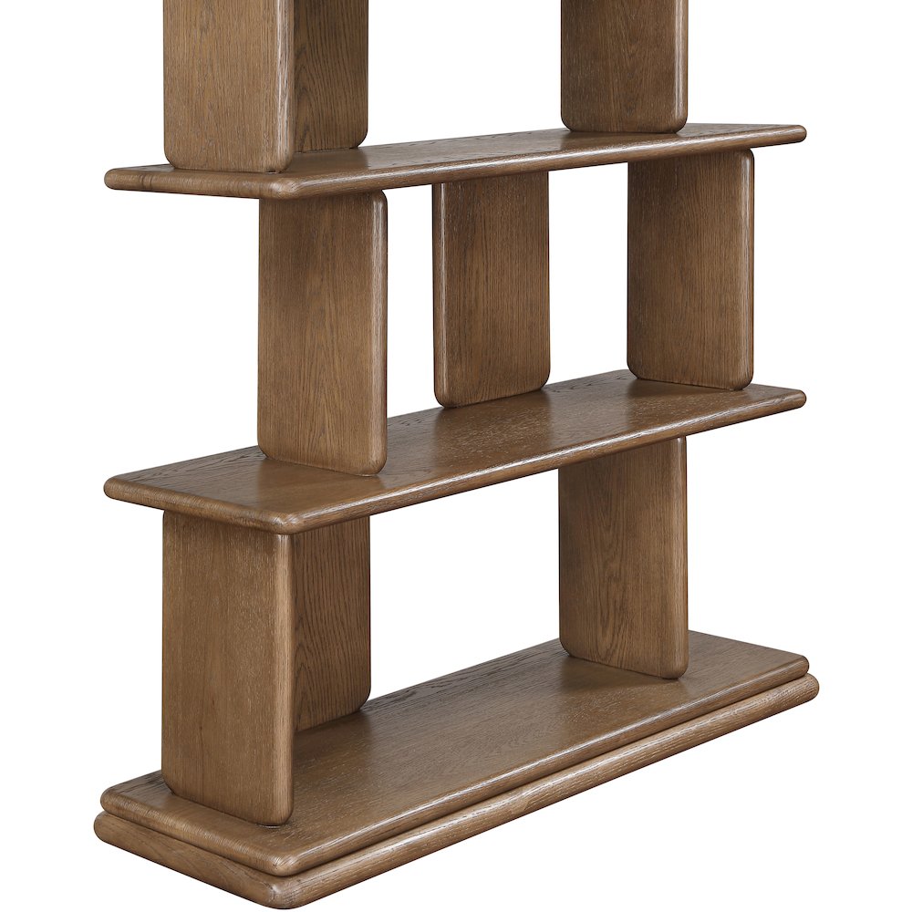 Nexa Brown Solid Wood And Oak Veneer Bookcase