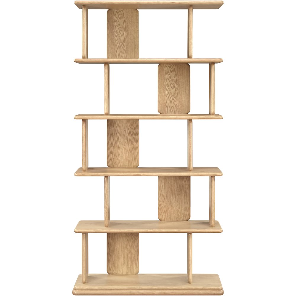 Nexa Natural Solid Wood And Oak Veneer Bookcase