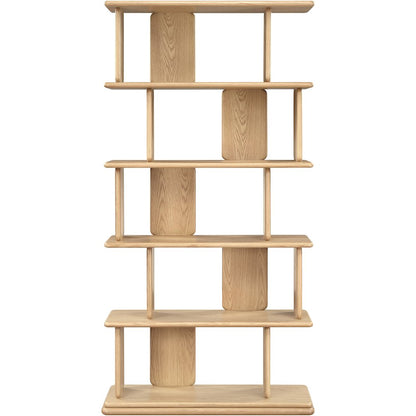 Nexa Natural Solid Wood And Oak Veneer Bookcase