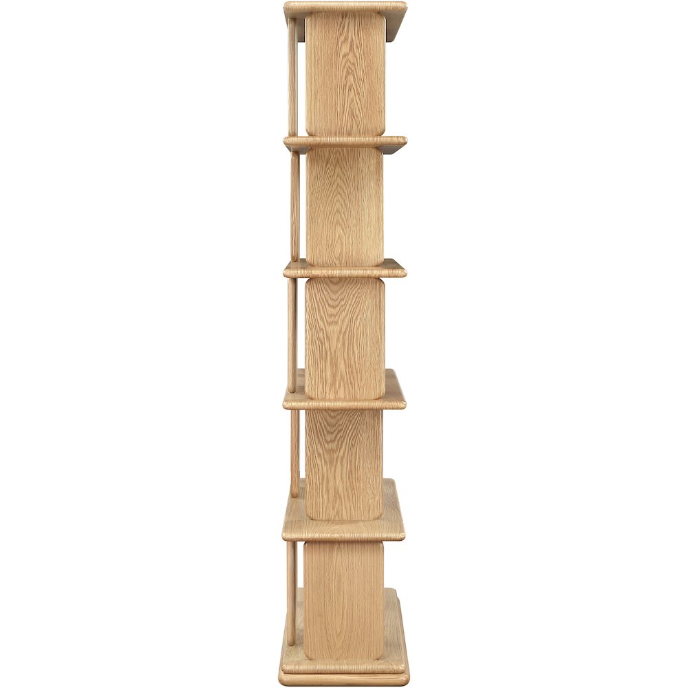 Nexa Natural Solid Wood And Oak Veneer Bookcase