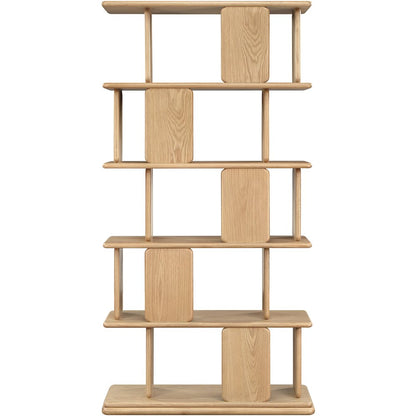 Nexa Natural Solid Wood And Oak Veneer Bookcase