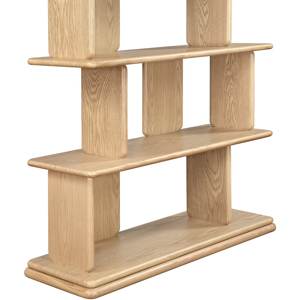 Nexa Natural Solid Wood And Oak Veneer Bookcase