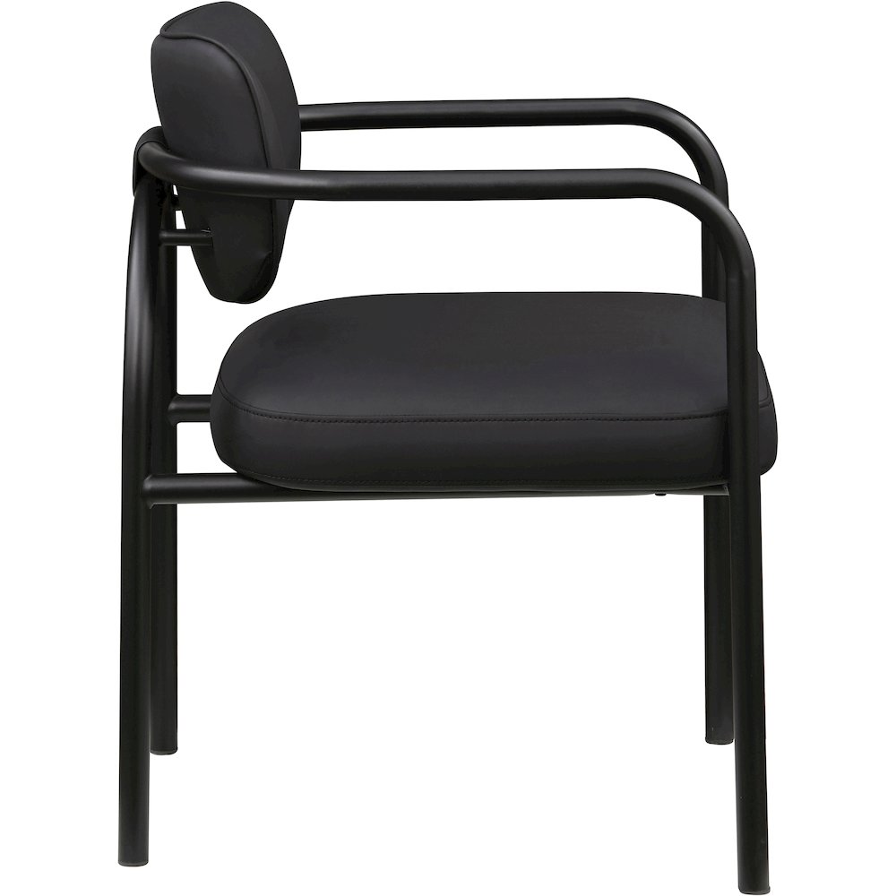 Serava Black Vegan Leather Upholstered Dining Chair, Set of 2