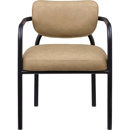 Serava Tan Vegan Leather Upholstered Dining Chair, Set of 2