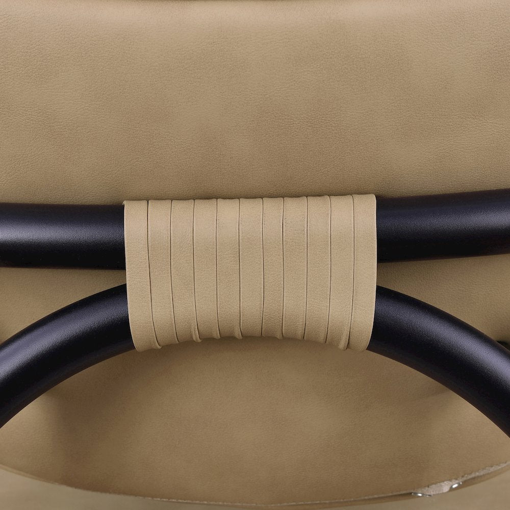 Serava Tan Vegan Leather Upholstered Dining Chair, Set of 2