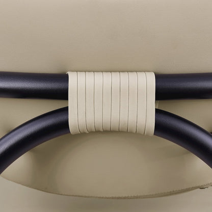 Serava Beige Vegan Leather Upholstered Counter Stool