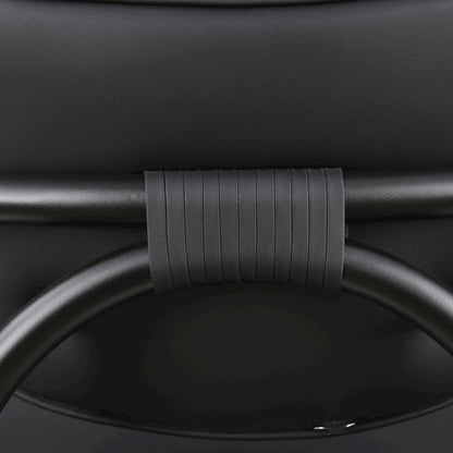 Serava Black Vegan Leather Upholstered Counter Stool