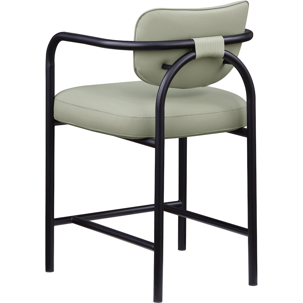 Serava Mint Vegan Leather Upholstered Counter Stool