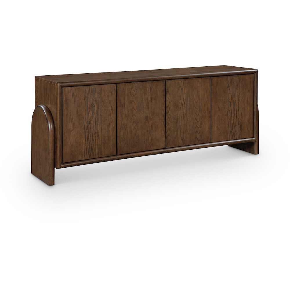 Elanor Brown Oak Veneer Rubberwood Sideboard/Buffet