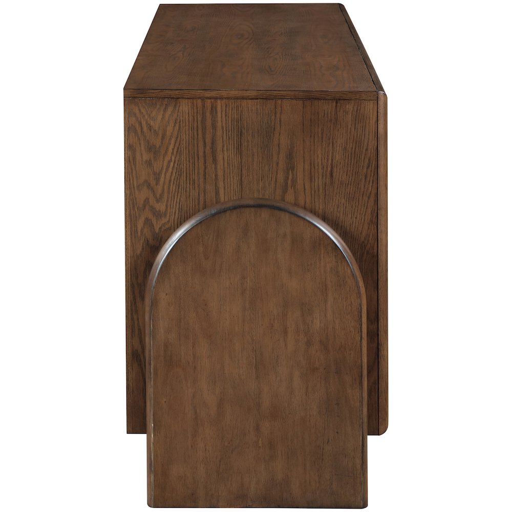 Elanor Brown Oak Veneer Rubberwood Sideboard/Buffet