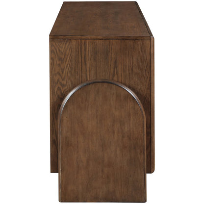 Elanor Brown Oak Veneer Rubberwood Sideboard/Buffet