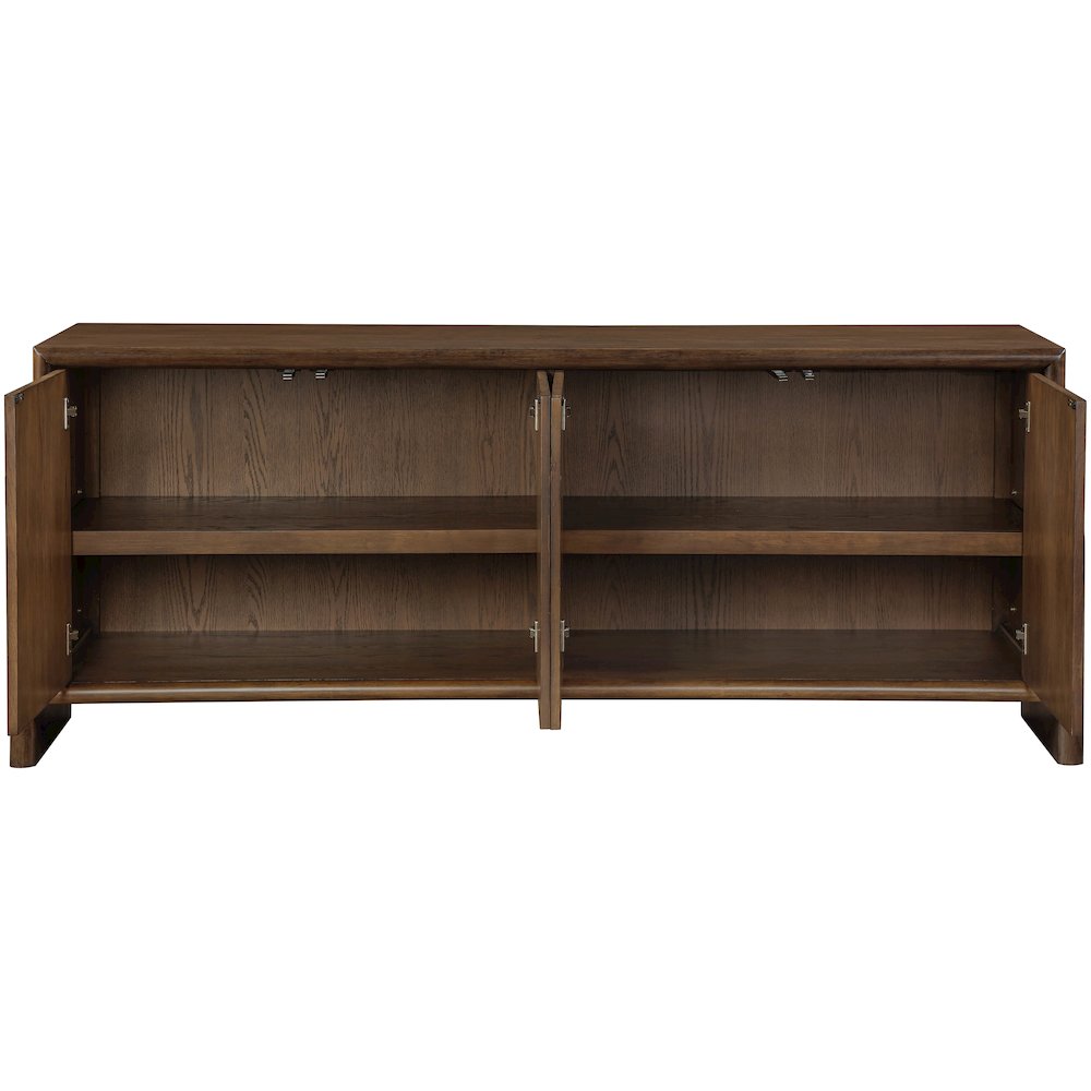 Elanor Brown Oak Veneer Rubberwood Sideboard/Buffet