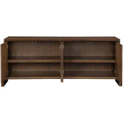 Elanor Brown Oak Veneer Rubberwood Sideboard/Buffet